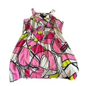 Lane Bryant Geometric Multicolor Color Block Sleeveless Midi Dress Size 26